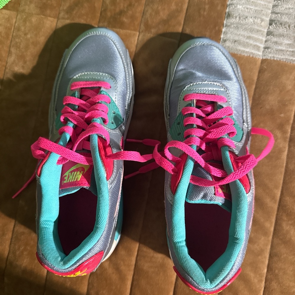 Nike Kids' Silver and Pink Sneakers